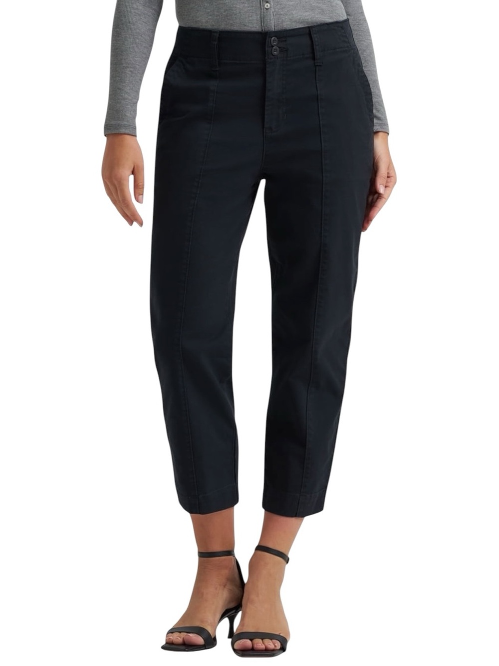 NWT✨ | Lee | Black High Waisted Twill Cropped Capri Pant